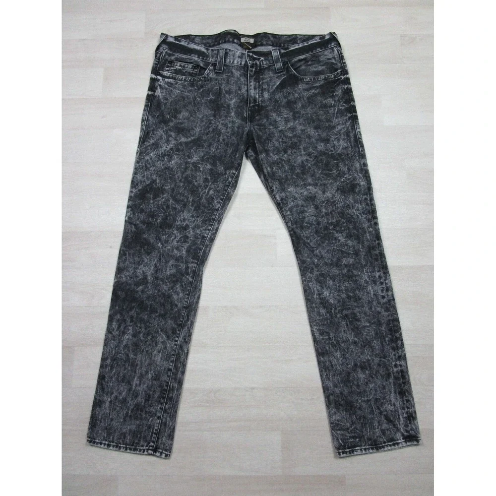 True Religion Men's Designer Jeans‎ - Geno Relaxed Slim USA Black Size 41x33.5